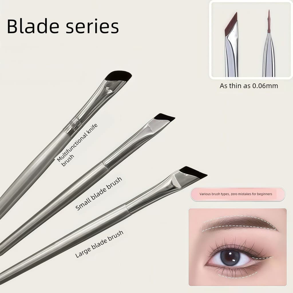 kit pincel maquiagem profissional pincel maquiagem Pincel de delineador de foice, cabeça plana ultrafina, lâmina ultrafi