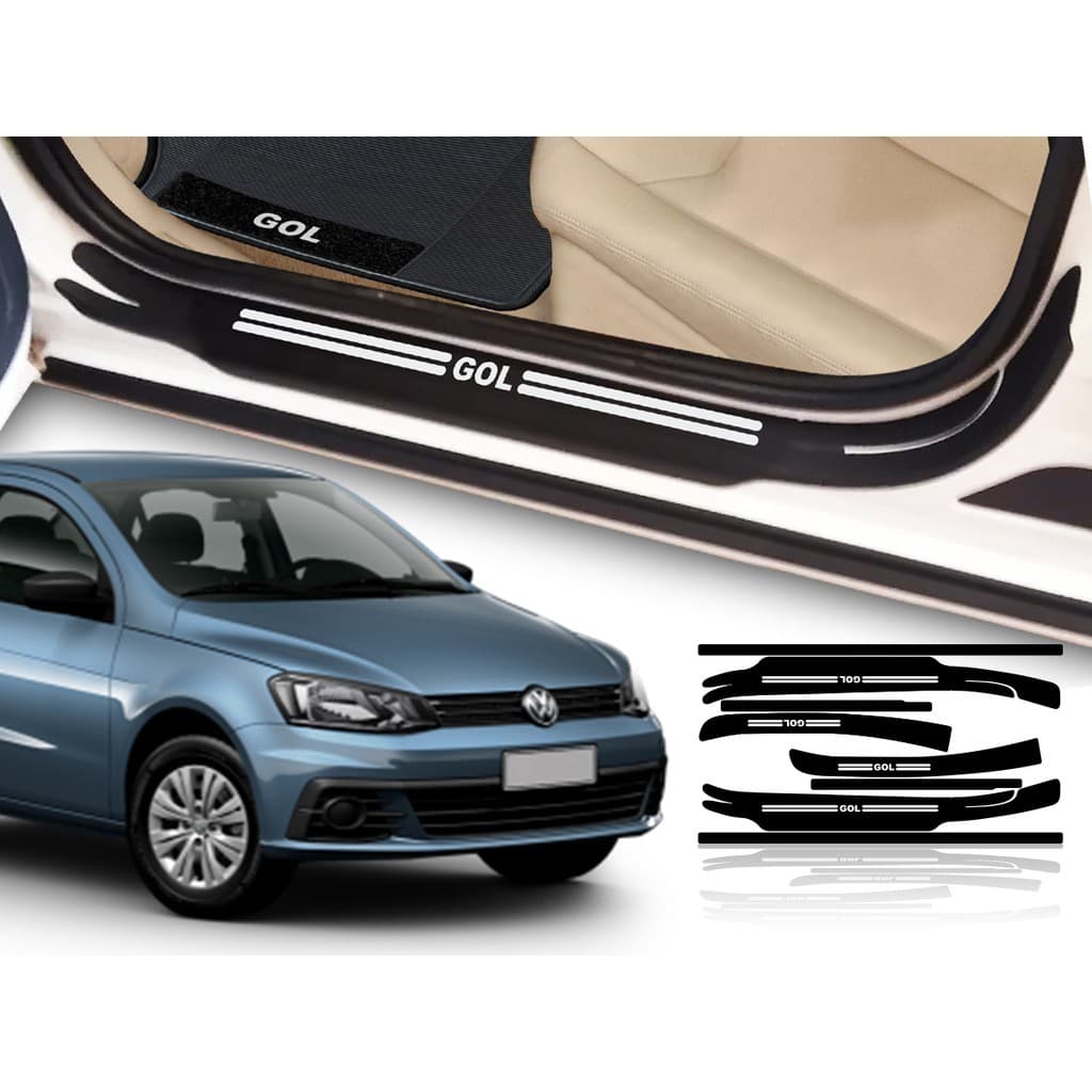 Jogo de Soleiras Protetora de Porta Volkswagen Gol G7 G8 Universal Carro personalizado