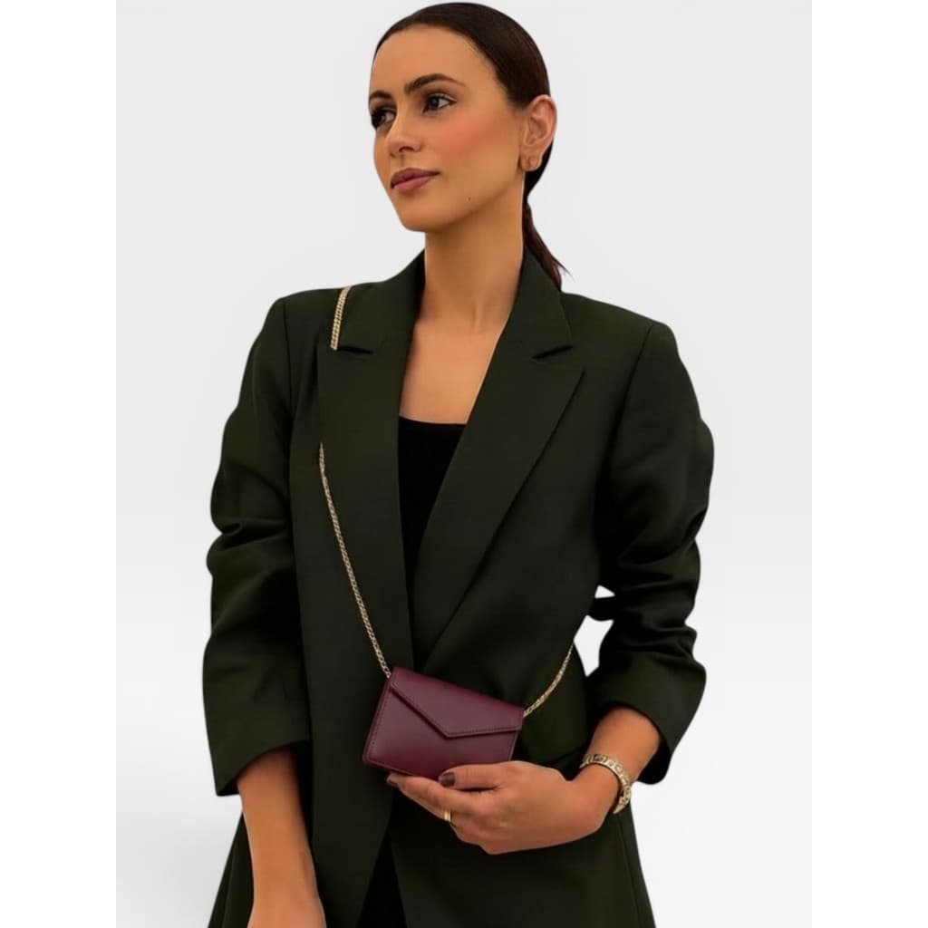 Bolsa de ombro mini transversal com alça de corrente para balada