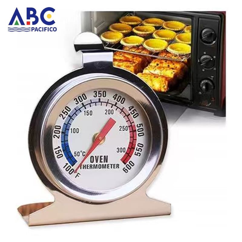 ABC Termômetro Analógico Forno 300° Alta Qualidade Inox Com Base Precisão Profissional Cozinha