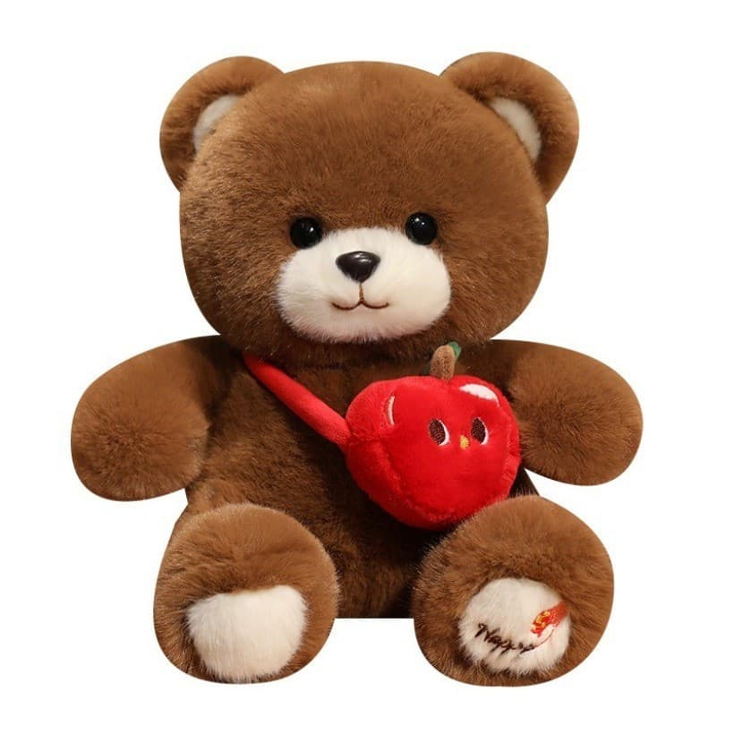 Super macio toque bonito abraço Apple urso de pelúcia boneca brinquedo de pelúcia abraço urso boneca crianças acompanhan