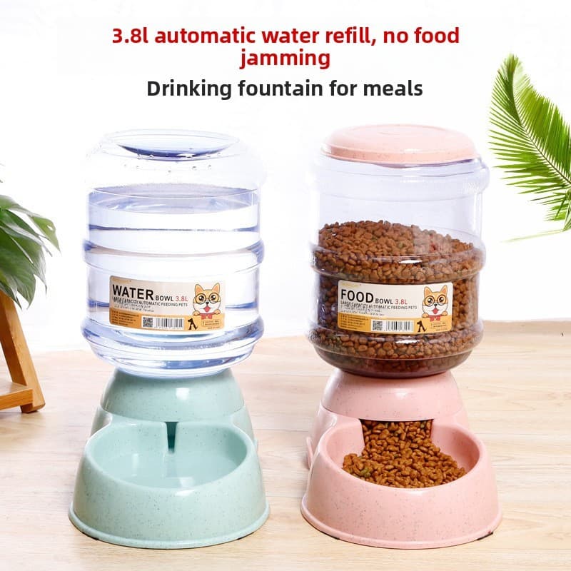 Bebedouro automático para animais de estimação, alimentador de tigela para cães e gatos