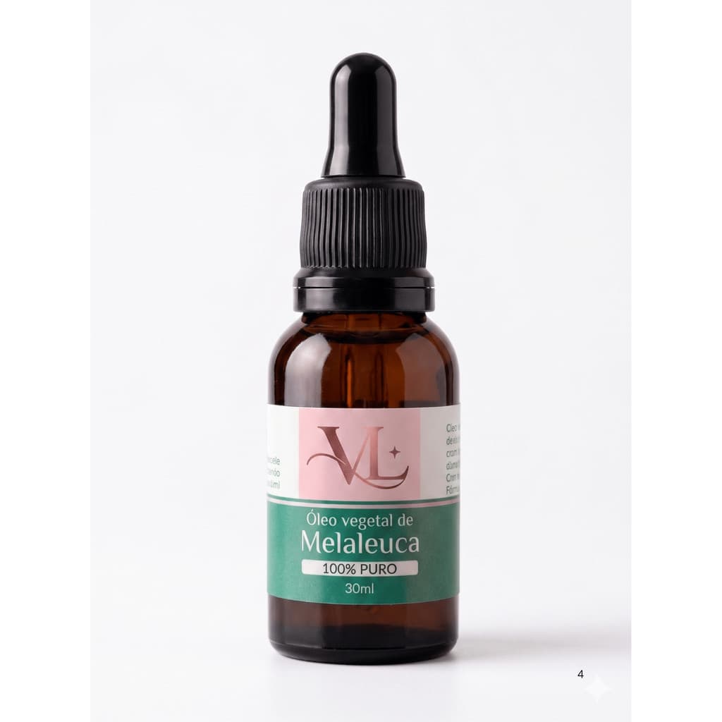 Óleo De Melaleuca Puro 30ml Anti-acne E Fungos Vegano 30ml - VL Cosméticos -Prensado e extraído a frio