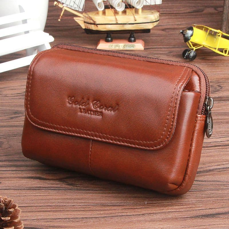 Ouro coral/dourado coral masculino 18cm saco do telefone móvel Apple 6plus caso de telefone cinto saco de cintura de cou
