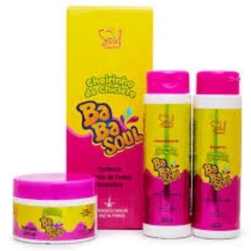 Soul Cosmeticos Kit  Capilar Cheirinho De Babalu ( Sh 300ml + Cond 300ml + Mascara 250ml )