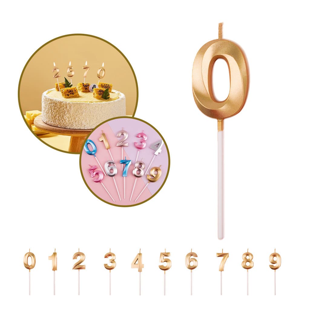 Velas Numerais Perolizadas Diversas Cores Ideal para Enfeite de Bolos em Festas