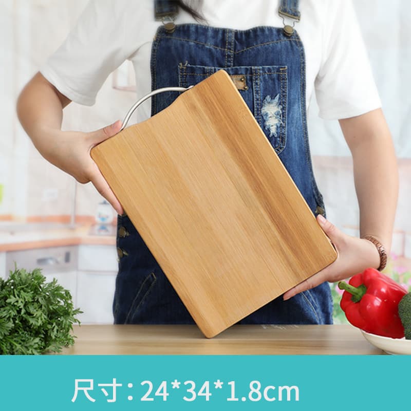 Tábua de corte de bambu doméstica Painel Dormitório Tábua de frutas de bambu Tábua de corte Gancho de cozinha Tábua de c