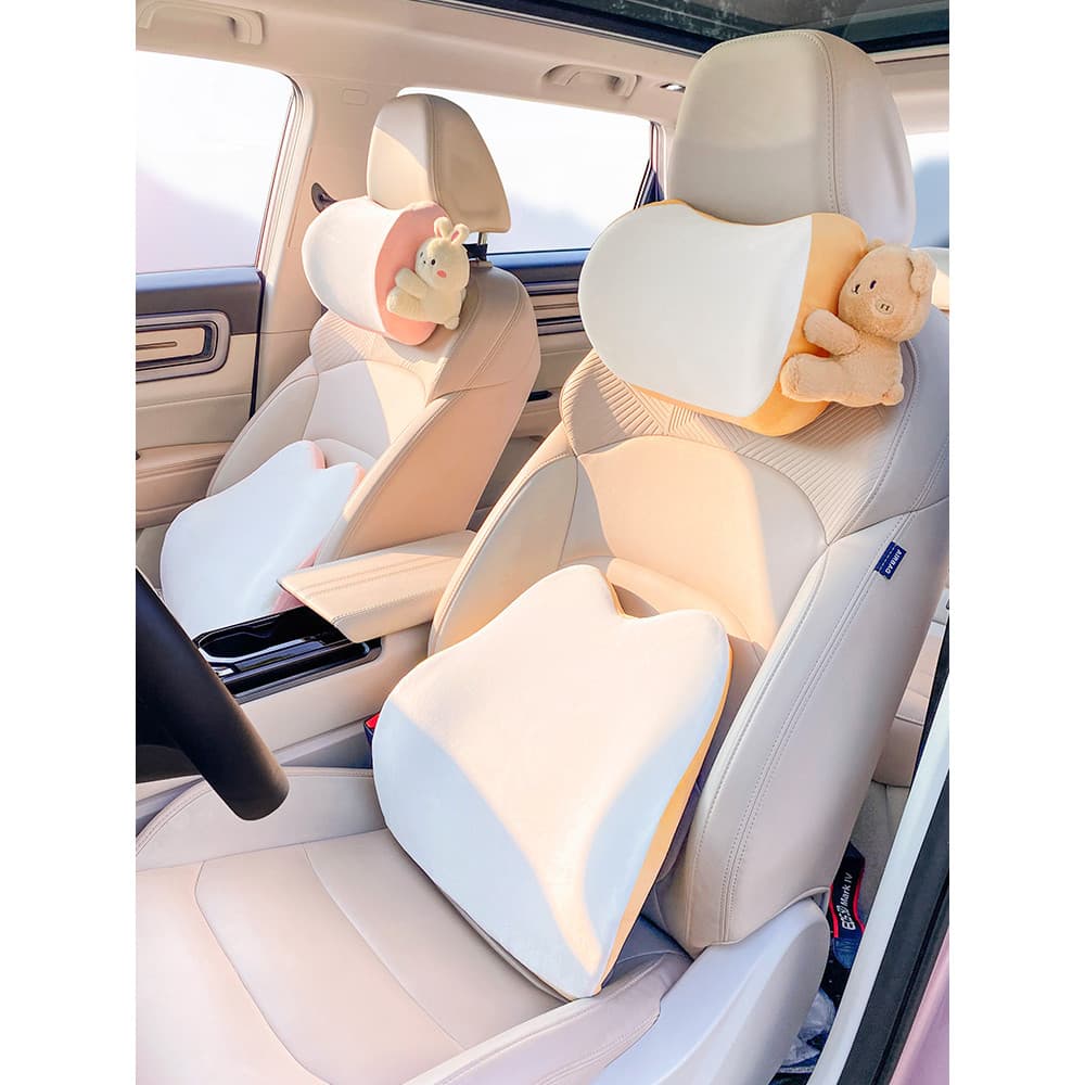Encosto de cabeça do carro apoio lombar travesseiro pescoço do carro espuma memória travesseiro Interior do carro quatro