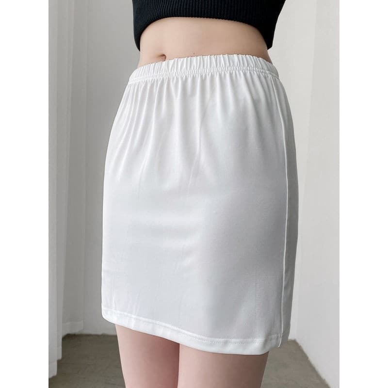 Saia curta branca anágua interna novo estilo a linha saia feminina Anti-reflexo All-match saia Hanfu saia de fundo vesti