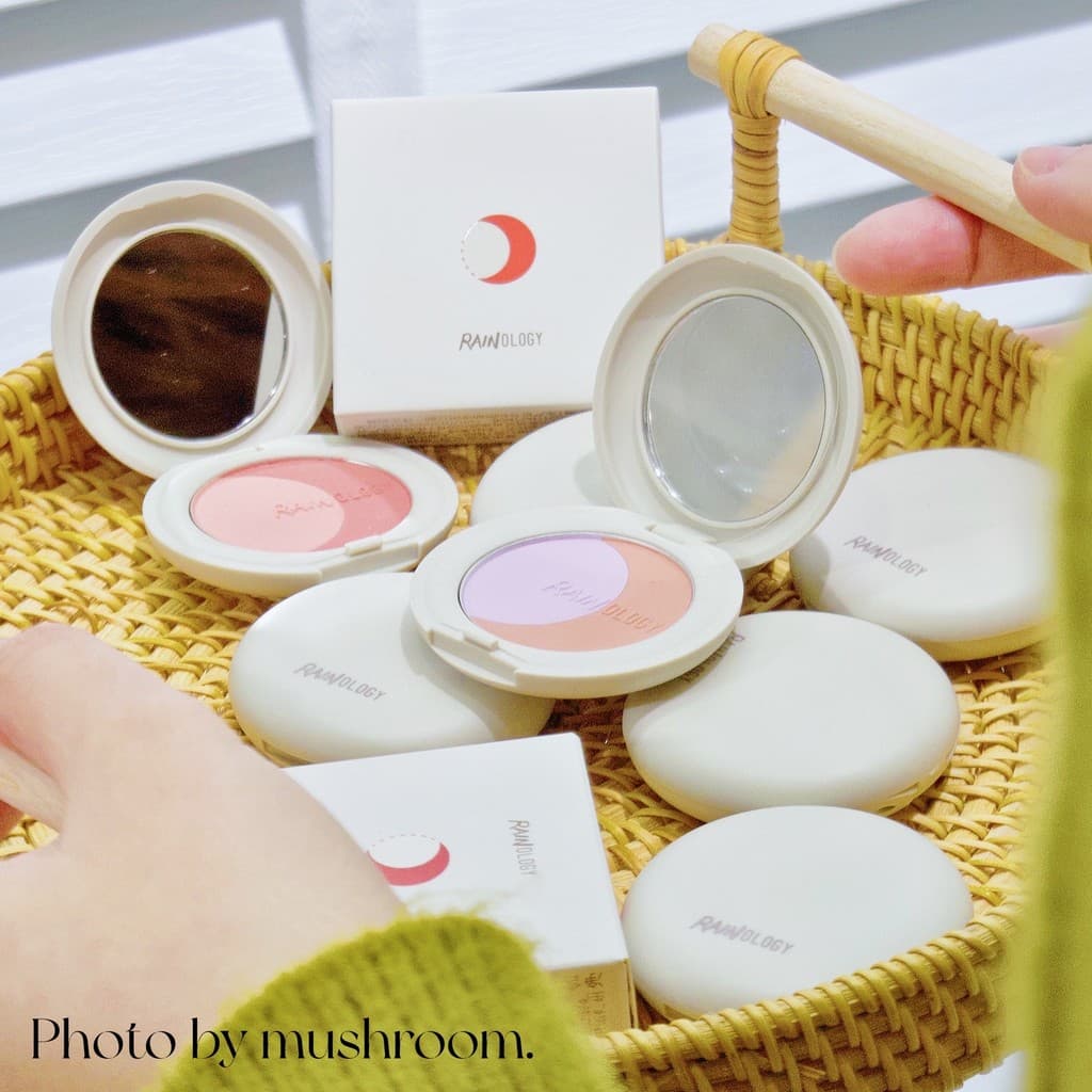 NÃO. 37 Blush Roxo Elástico Feminino Sensação!Série de chuva Fase da Lua Blush de duas cores Pêssego Lua Início da Manhã