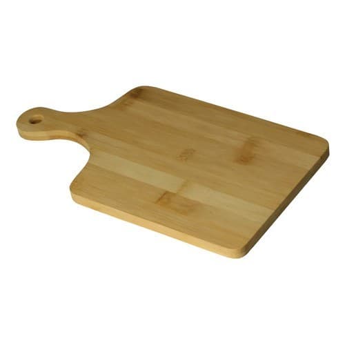 Tábua De Corte Lyor Com Cabo De Bambu Natural 33 X 18cm Cor Marrom Liso