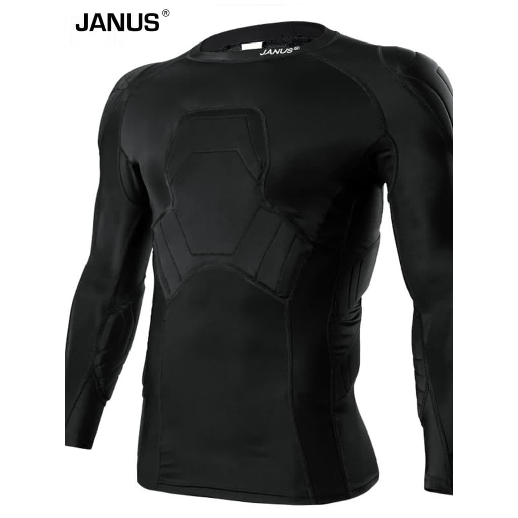 Camisa de futebol de manga comprida masculina outono inverno esportes goleiro roupas ciclismo topo engrossado esponja An