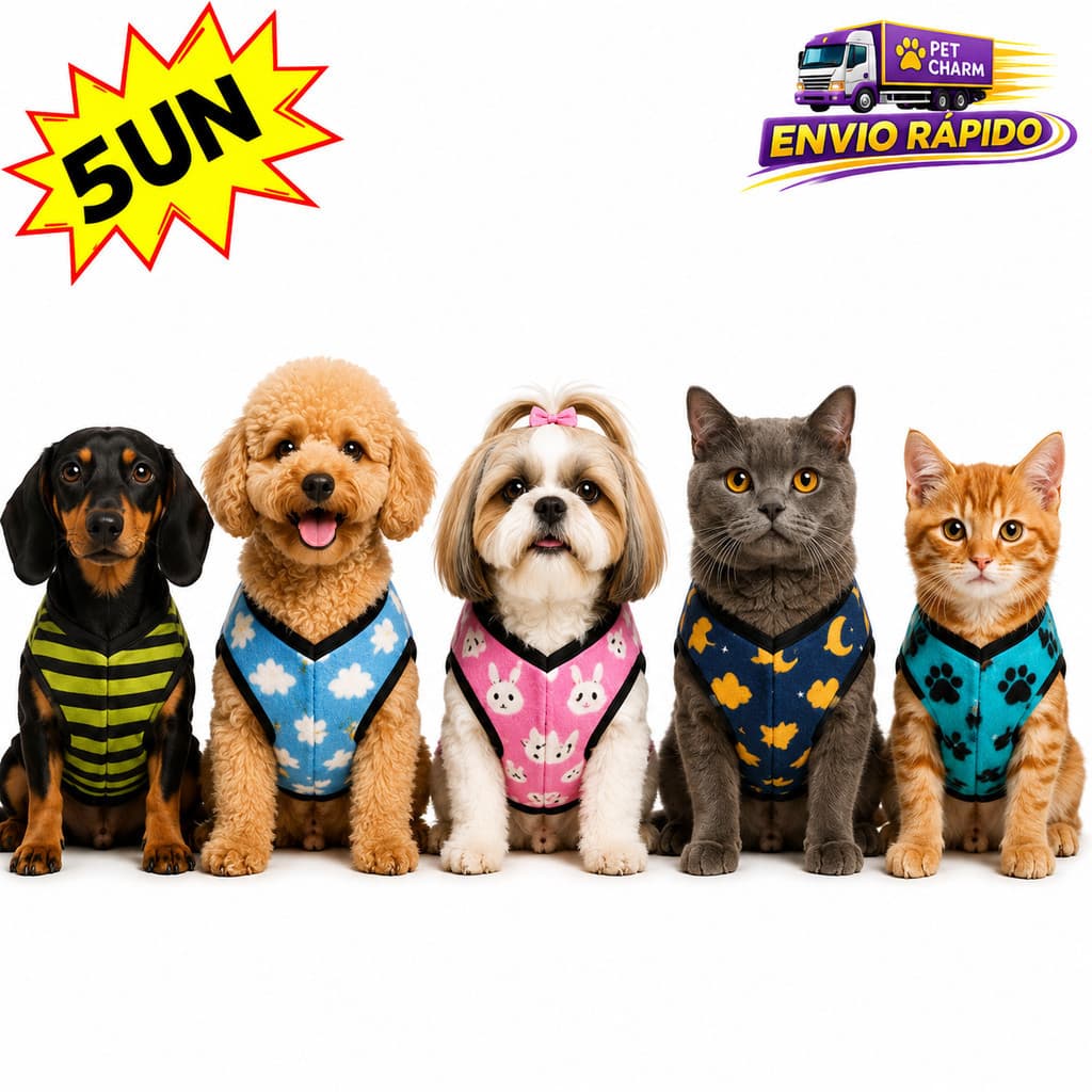 Kit 5 Roupinha N2 Para Cachorro Pequeno Porte Roupa Pet Frio