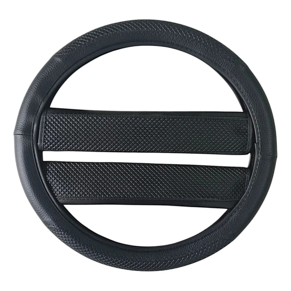 Capa Volante Em Couro Ecológico 38 Cm + Protetor De Cinto Preto E Preto