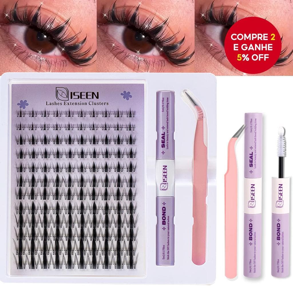 Kit De Aglomerados De Cílios Fairy Manga , Extensões De Banda Invisíveis Naturais Finas Com Cola Para