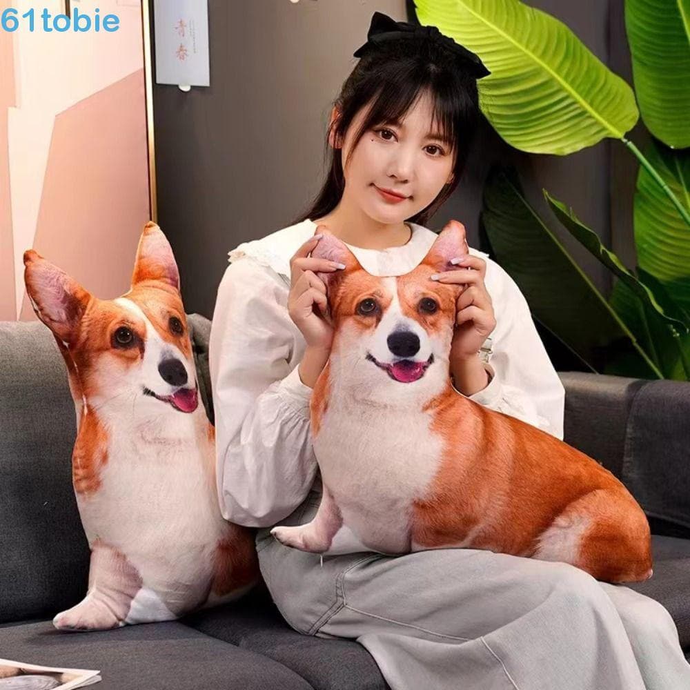TOBIE Cão Brinquedos De Pelúcia , Shiba Inu Bulldog Sofá Quarto Travesseiro Recheado , Labrador Corgi Almofada