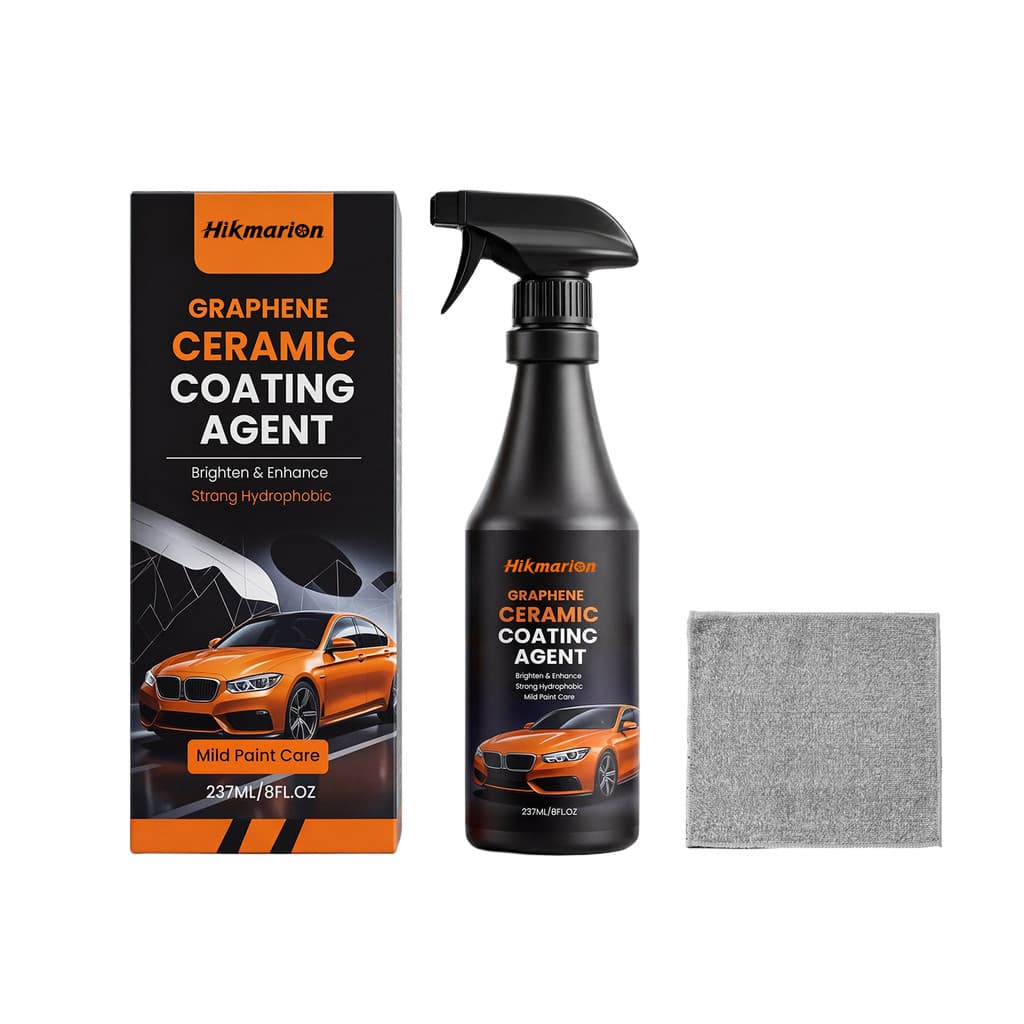 Hikmarion Spray de revestimento cerâmico para carro, superfície de pintura iluminadora, melhora o brilho da pintura do c