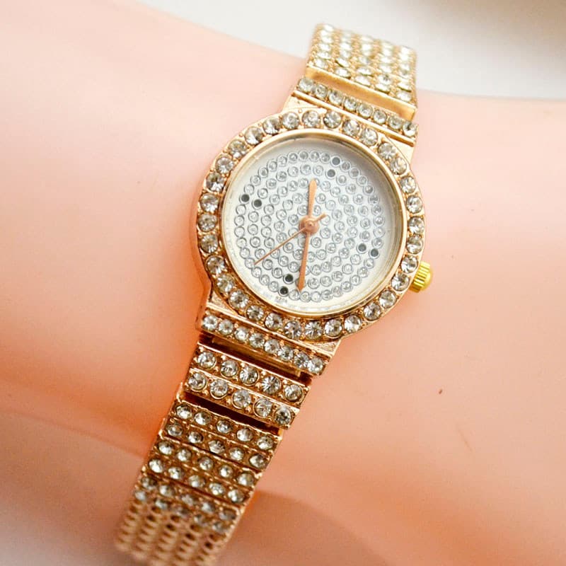 Novo estilo versão coreana moda negócios senhoras relógio de pulso strass simples diamante-cravejado relógio feminino na