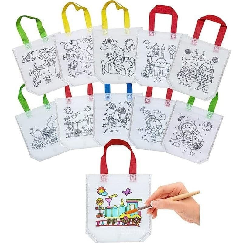 Sacos de lona reutilizáveis de 10 cores, cores personalizáveis, sacos para presentes infantis, festa PAWA