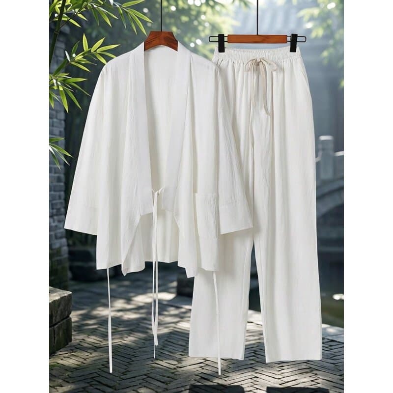 Tai Chi Roupas Masculinas Novo Estilo Terno Algodão Linho Zen Budista Layman Roupas Femininas Taoístas Roupas Monge Roup