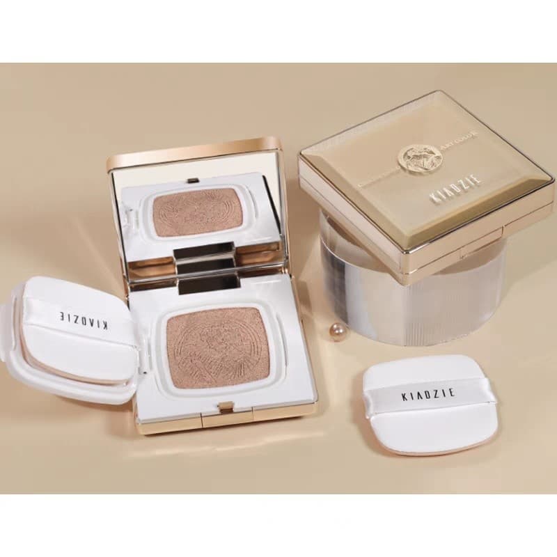KIADZIE Kazhi charme ouro arte cor dourada rosto constante almofada hidratante BB creme pó prensado cc creme maquiagem r
