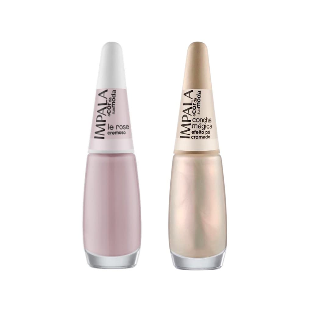 Kit Esmalte Impala A Cor da Sua Moda – 2 Cores: Le Rose e Concha Mágica