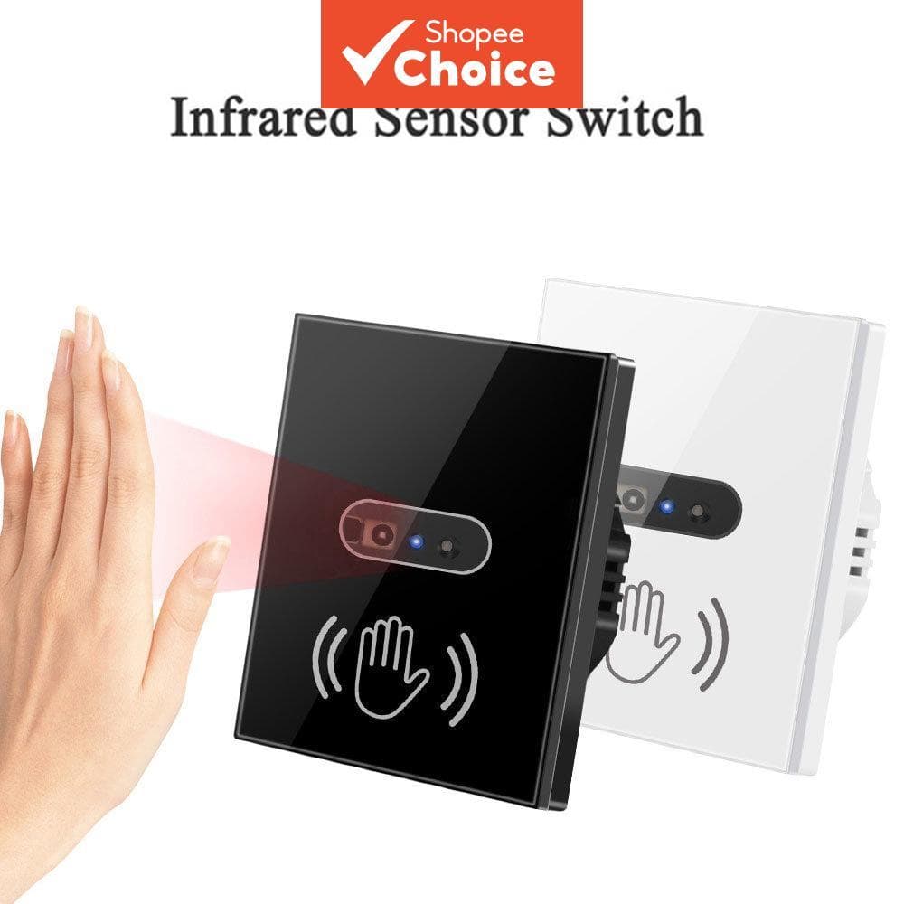 Interruptor Inteligente De Parede , De Luz , Sensor Infravermelho Ir , Sem Necessidade De Toque , Painel De Tela De Vidr