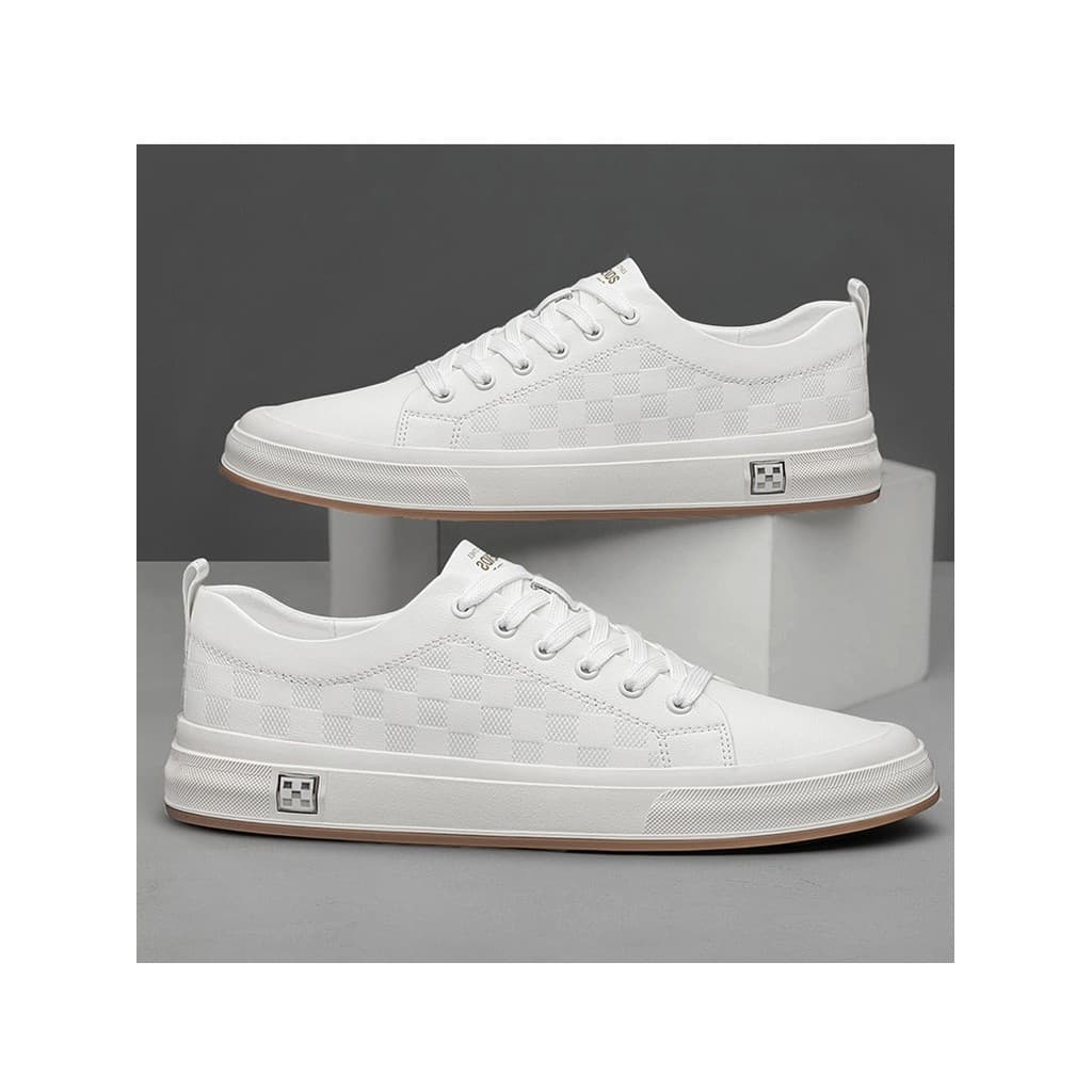 Terno sapatos brancos masculinos de couro genuíno outono tamanho 45 sapatos masculinos Street Wear High-End sapatos casu