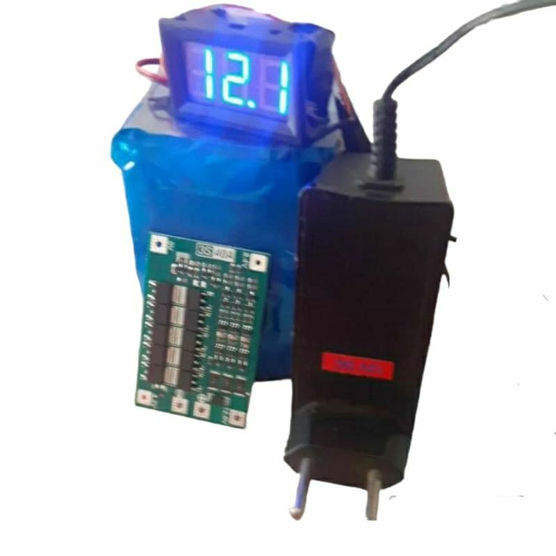 Ligue de forma simples 12 volts recarregável  SOM LUZ FITA LED MINI NOBREAK