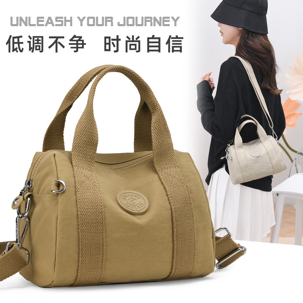 Simples bolsa feminina novo estilo Oxford pano portátil ombro saco do mensageiro senhoras Commuter lona pequeno saco gra