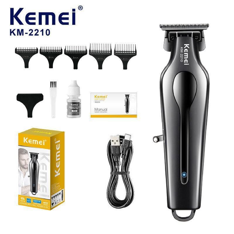 Máquina De Cortar Cabelo Profissional Recarregável Kemei Bivolt KM-2210