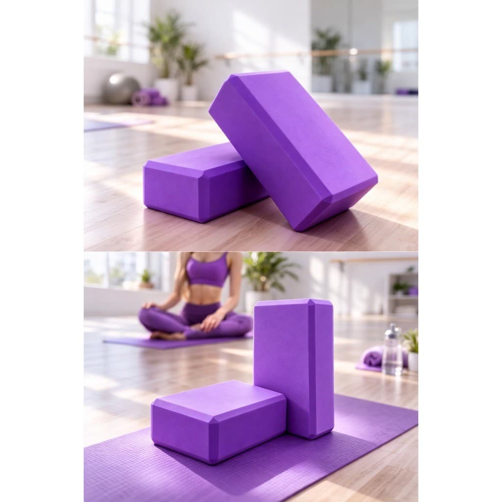 2 BLOCOS DE EXERCÍCIO PILATES  RPG FISIOTERAPIA TIJOLO EQUILÍBRIO ESPORTE TERAPIA ALONGAMENTO