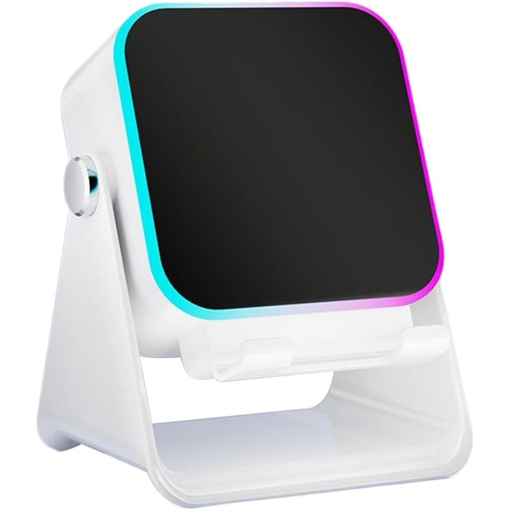 Caixa de som com sensor sem fio, suporte de caixa de som dobrável com luzes, suporte para celular com caixa de som de 10