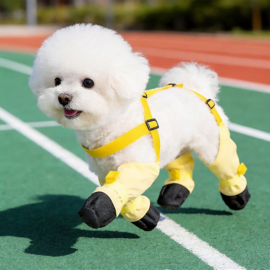 Cão anti-sujo roupas anti-poeira calças perna cobre à prova dwaterproof água Bichon Teddy filhote de cachorro passeio cã