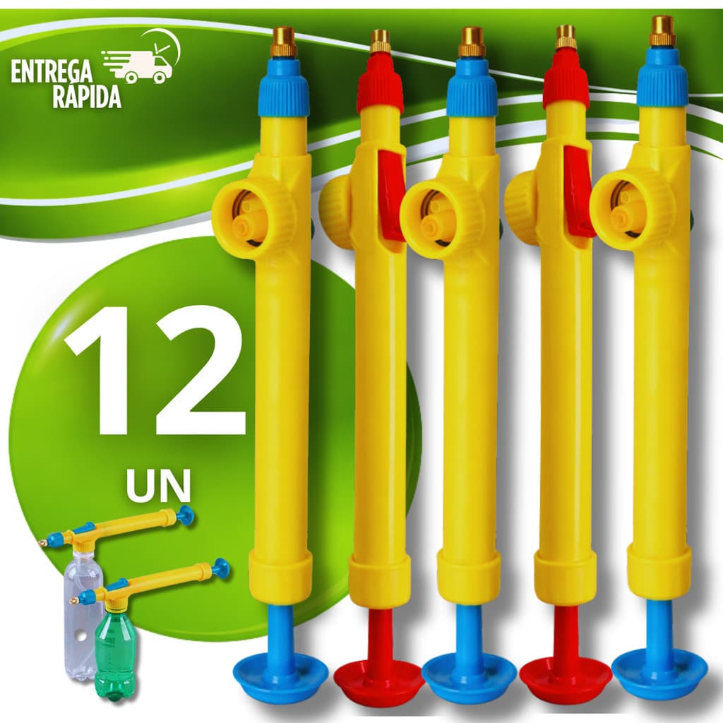 12 Pulverizador Borrifador Manual Garrafas Pet Jardim Pulverizador Multiuso Eficiente Doméstico Spray Manual