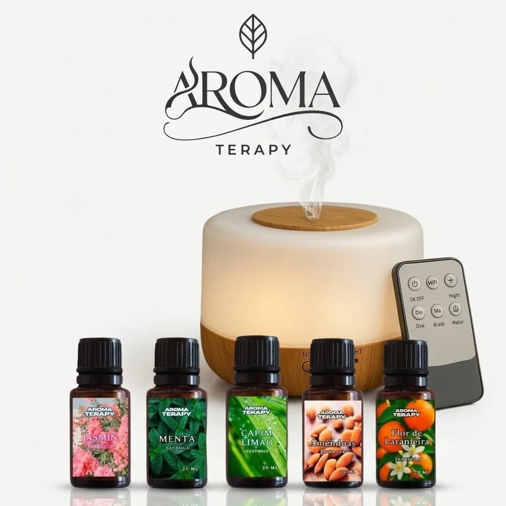 Umidificador De Ar Ultra  Difusor De Aromas 300Ml Vaporizador de Ambientes