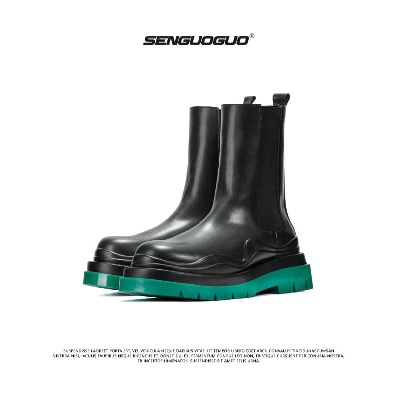 @@ Senguoguo Martin Botas masculinas de cano alto primavera retrô de cano alto ins Super Hot Influencer Casal Botas Chel