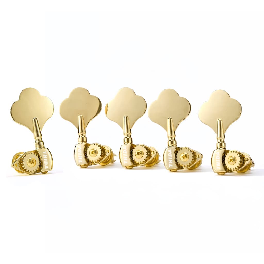 Tarraxas Profissinais Jazz Bass Vintage Dourada Thida Contra Baixo 5 Cordas 4x1 Engrenagem Aberta
