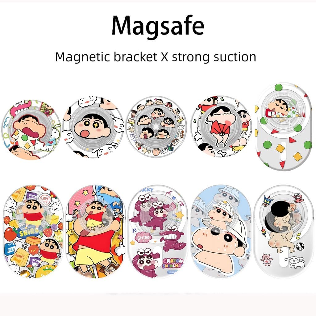 Magsafe magnético crayon shin-chan família telefone titular Airbag dobrável retrátil tímido lápis shin-chan