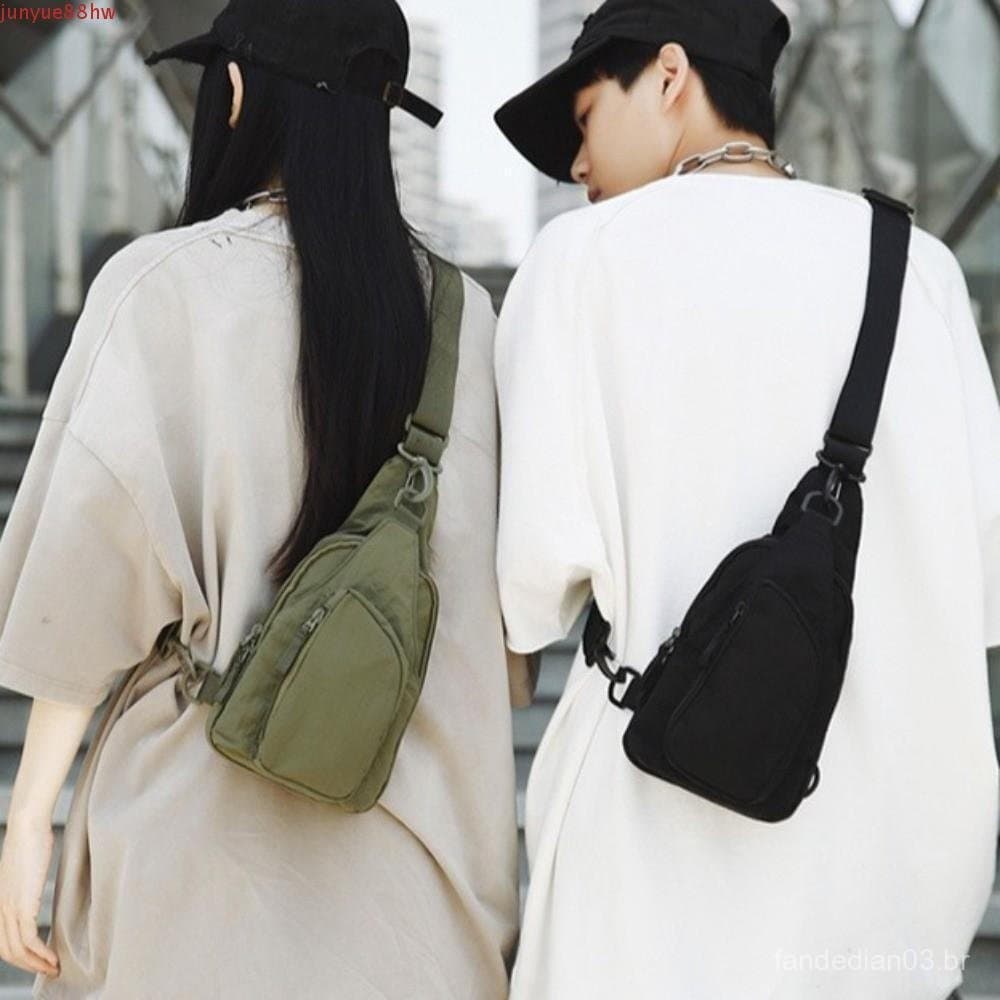 Bolsa De Ombro De Nylon JUNYUE , Peito Masculina À Prova D'água Com Alça Ajustável , Pochete Crossbody Leve