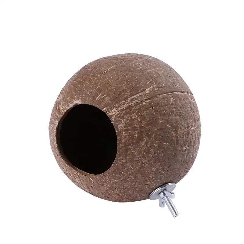 Casa de Pássaros em Casca de Coco, Pequena Casa de Pássaros em Casca, Ninho de Pássaros em Coco para Periquitos, Casa de