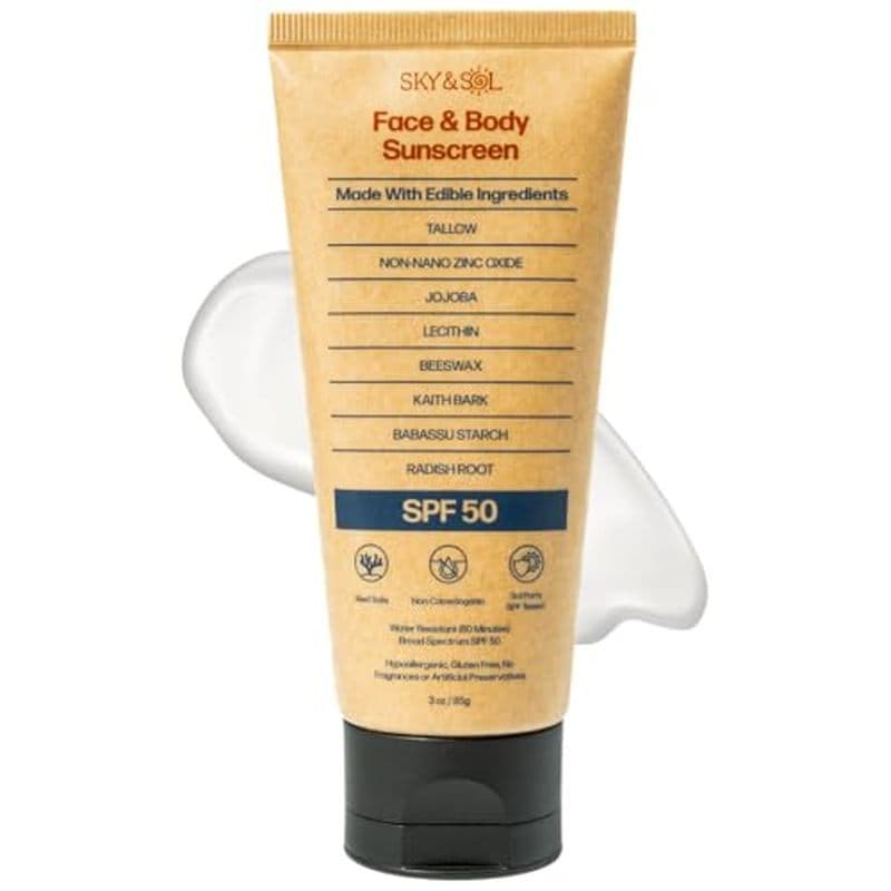 30 Fps Protetor Solar Alto Rosto Natural Sem Fragrância , Óxido , Mineral 3 E Não Oleoso Resistente , Para Seguro , Água