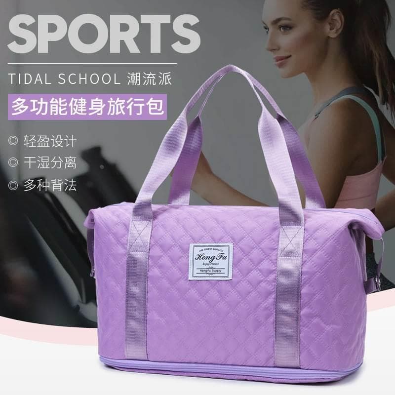 Linha de bordado separação seca e úmida de grande capacidade esperando pela produção armazenamento de um ombro Fitness e