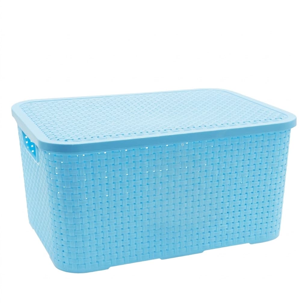 Caixa Organizadora Rattan 18L Grande Multiuso Empilhavel
