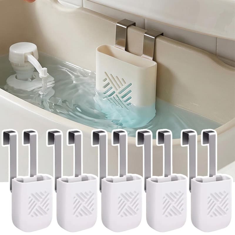 Suporte Para Limpador De Tanque De Vaso Sanitário De 2 A 1 Unidade-Resistente À Ferrugem-Comprimidos De Limpeza-Fácil In