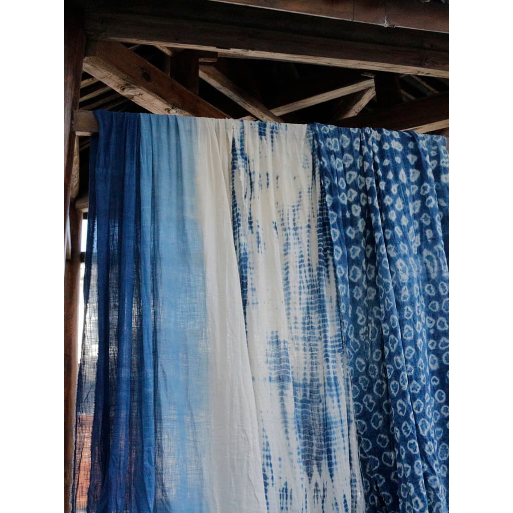 Dali Lanyan Tie-dye tecido fio de algodão azul tintura pano gradiente decorativo fundo pano cachecol capa de sofá pano n