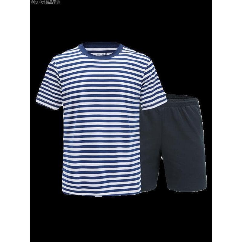 Camisa Sea Soul de manga curta masculina verão terno de treinamento físico respirável em torno do pescoço terno de trein