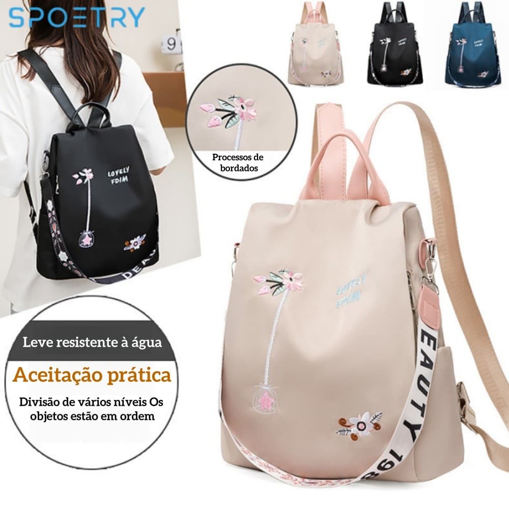 Mochila Bolsa Escolar De Grande Capacidade P/ Estudante Feminina Impermeável