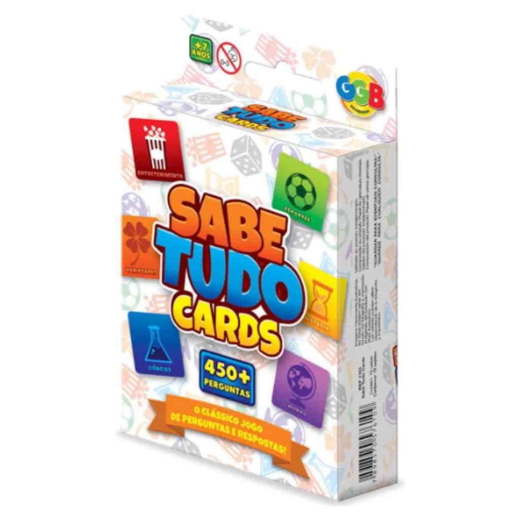 Jogo Sabe Tudo Cards Perguntas e Repostas Educativo GGB