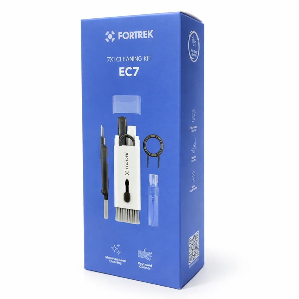 Kit de Limpeza de Teclado Mecanico, Mouse, Fones De Ouvido e Eletronicos EC7 Fortrek 7 em 1